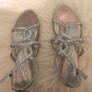 Shiny Silver Sandals